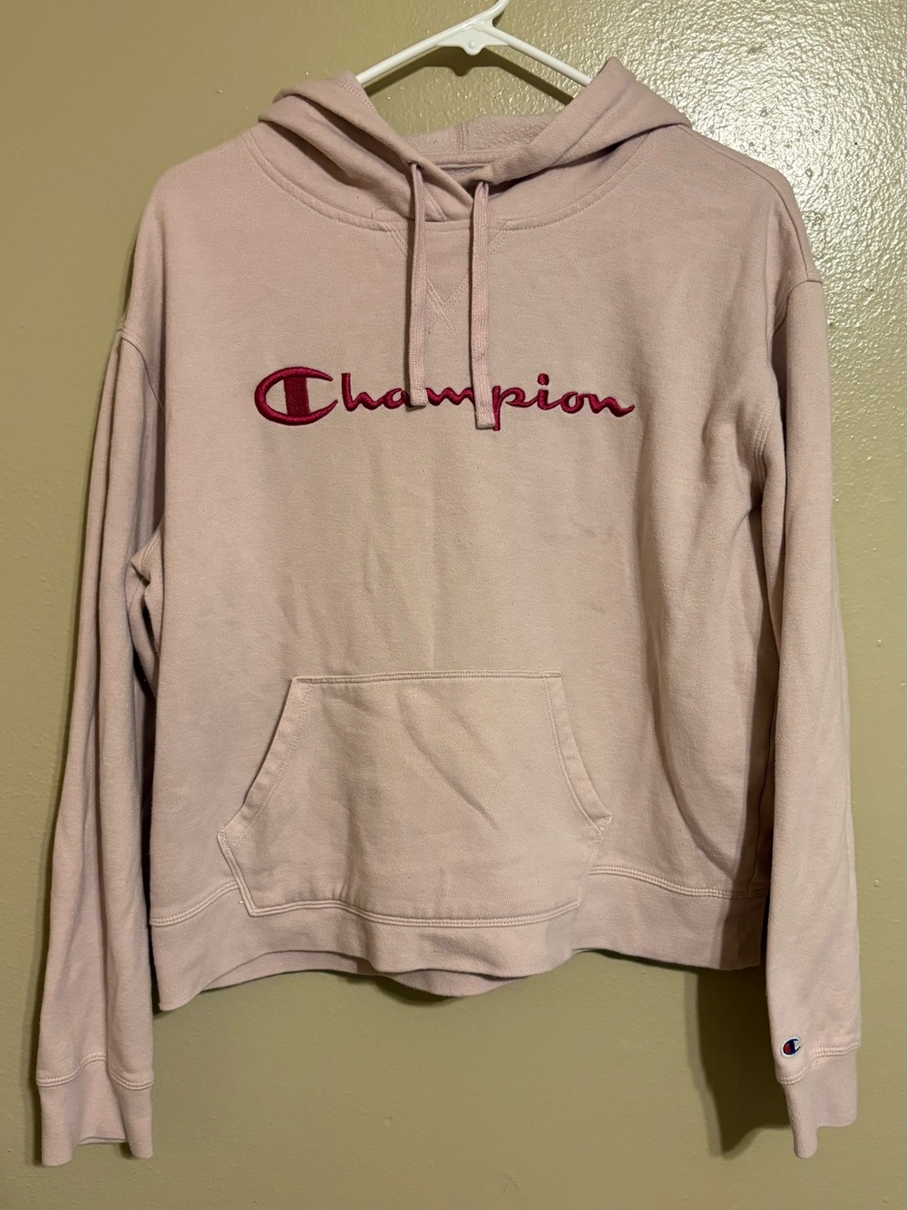 Women's Champion Pale Pink Sweater Hoodie Pullover Size L